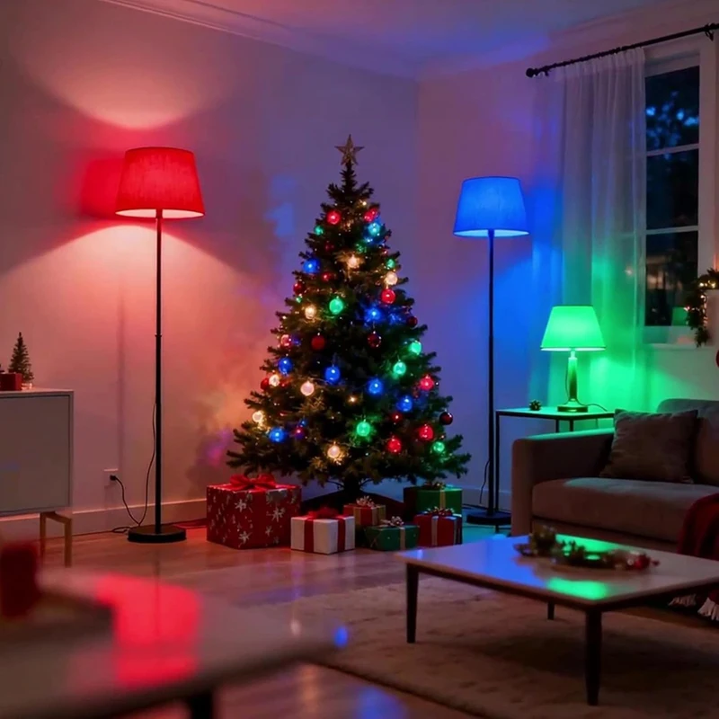 DT16 2 Pack E26 Rechargeable Light Bulb with Remote and Timer, Battery Operated LED Bulb 3 Color Temperatures RGB