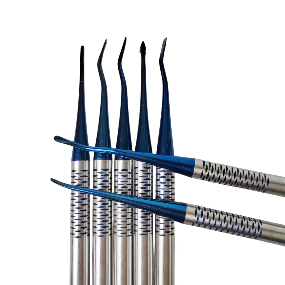 

7Pcs Titanium Surgical Implant Elevator Set - Luxating Root Extractors for Atraumatic Extraction, Minimally Invasive Dental Tool