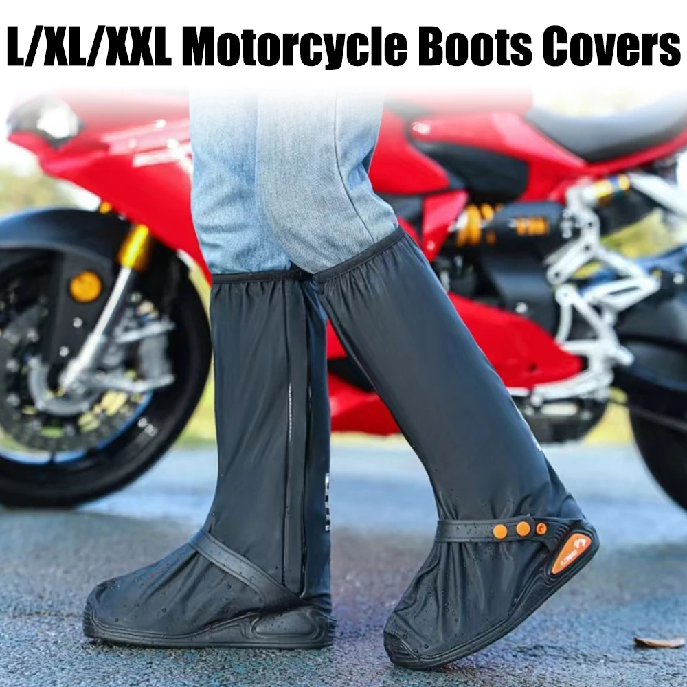 

For Rainy Snowy Day L/XL/XXL Size Unisex Shoes Protectors Non-Slip Boot Covers Motorcycle Scooter Bike Rain Shoes Cover 1 Pair