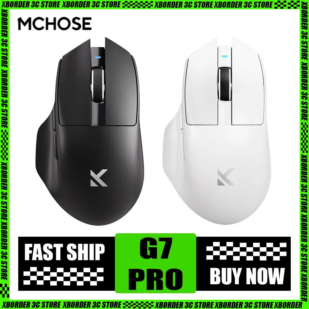 

MCHOSE G7 Pro Wireless Mouse 3-mode Bluetooth PAW3395 Lightweight Gaming Mouse Ergonomics Office Mice Pc Gamer Accessories Gifts