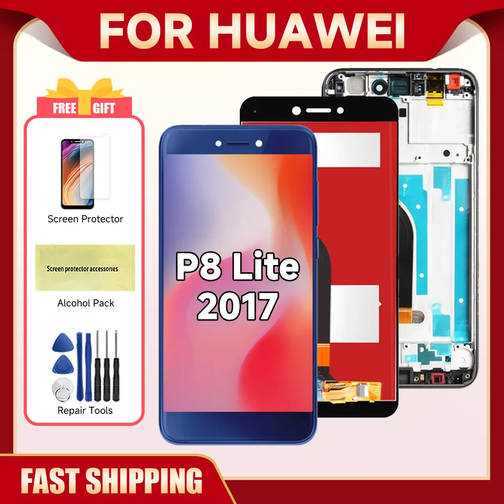 For HUAWEI P8 Lite 2017 5.2\'\'For P9 Lite 2017 Honor 8 Lite TL10 LCD Display Touch Screen Digitizer Assembly Replacement