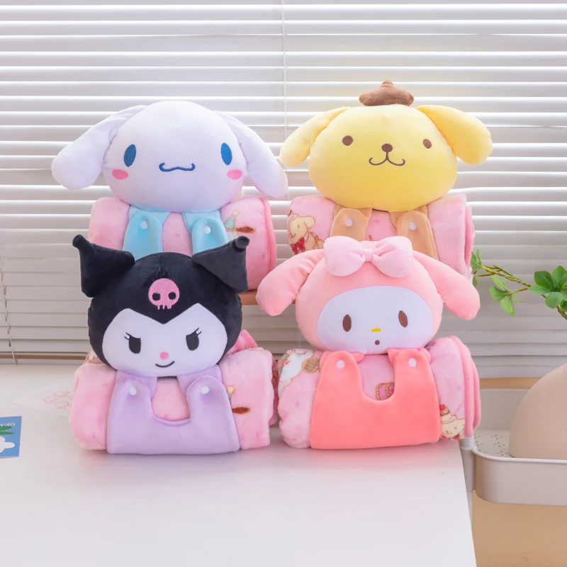 

Sanrio Cinnamoroll My Melody плюшевое роликовое одеяло милое мягкое удобное мультяшное аниме Kuromi ворсовое одеяло подарки для девочки