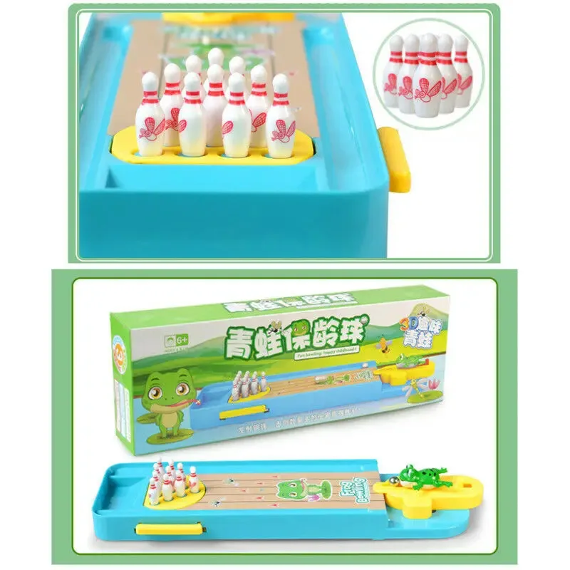 Frog Bowling Game for Kids Educational STEM Toys Parent Child Indoor Activity Stress Relief Desktop Game Birthday Christmas Gift