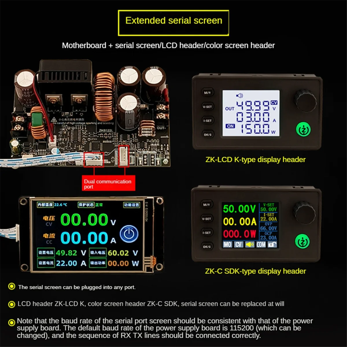 B76A ZK6522C CNC Step-Down DC-Netzteil, einstellbare Spannung, Spannung und konstante Spannung, Konstantstrommodul, 1430 W