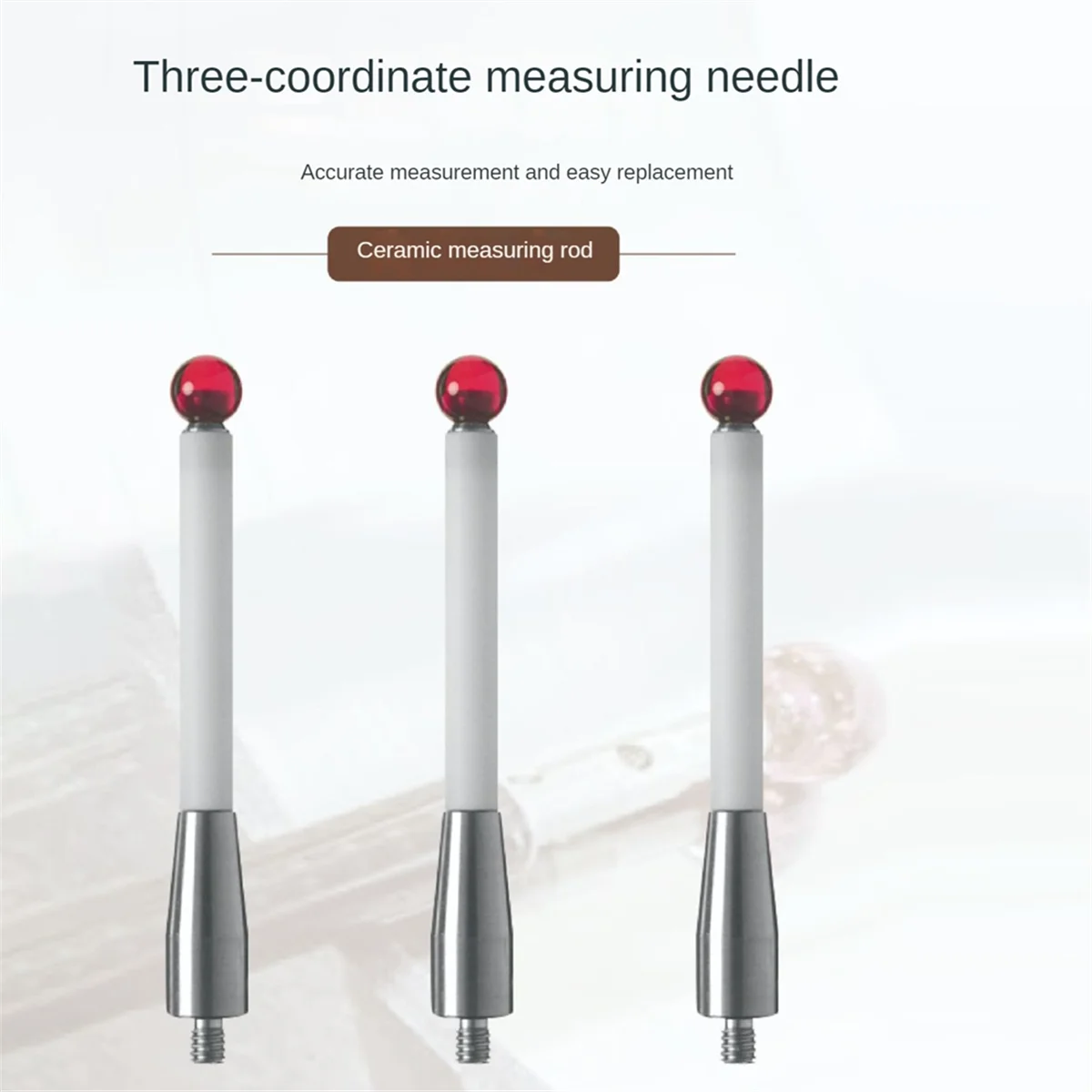 X07A 2Pcs CMM Sonde Stylus 6mm Kugel Spitze CMM Kontakt Sonden Keramik Wellen Sonde Test Zubehör für Renishaw a-5000-3709