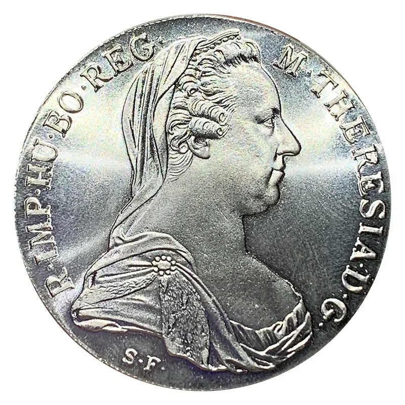 1780 Rublo russo di alta qualità Austria Theresia Moneta d'argento originale Ucraina Medaglia Album Collezione da collezione Monete Natale