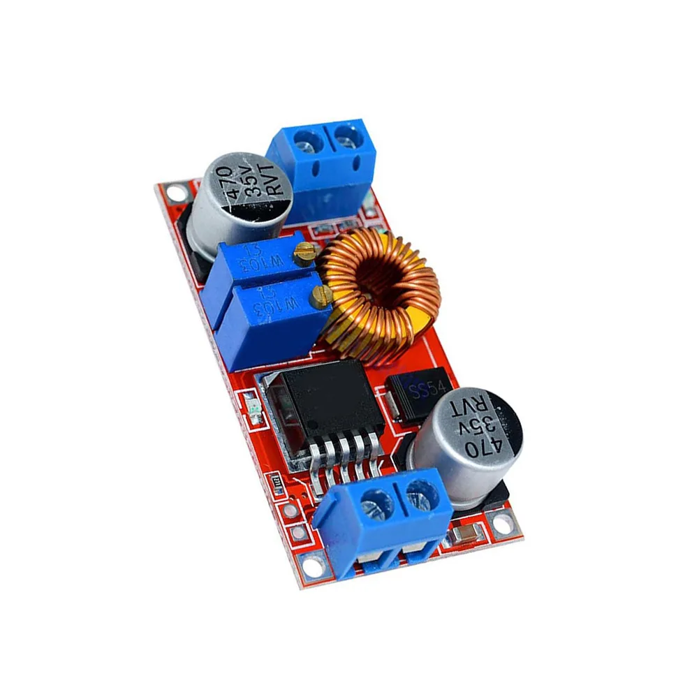 Red XL4015 DC-DC Converter Adjustable Power Supply Module Voltage Regulator Wide Input Voltage Range High Efficiency Conversion