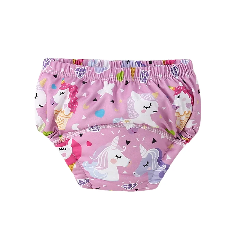 4PCS Baby Training Hosen Kleinkind Mädchen Cartoon Polyester Baumwolle Unterwäsche Tuch Höschen Wiederverwendbare Wasserdichte Töpfchen Lernen Windel – Detail 3