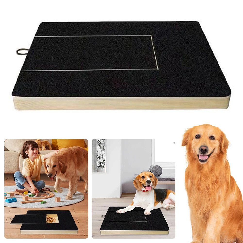 

Dog Scratch Pad with Treat Box Dog Nail Scratch Board Nail Grinder Self Scratcher for Puppies Small and Medium Dogs