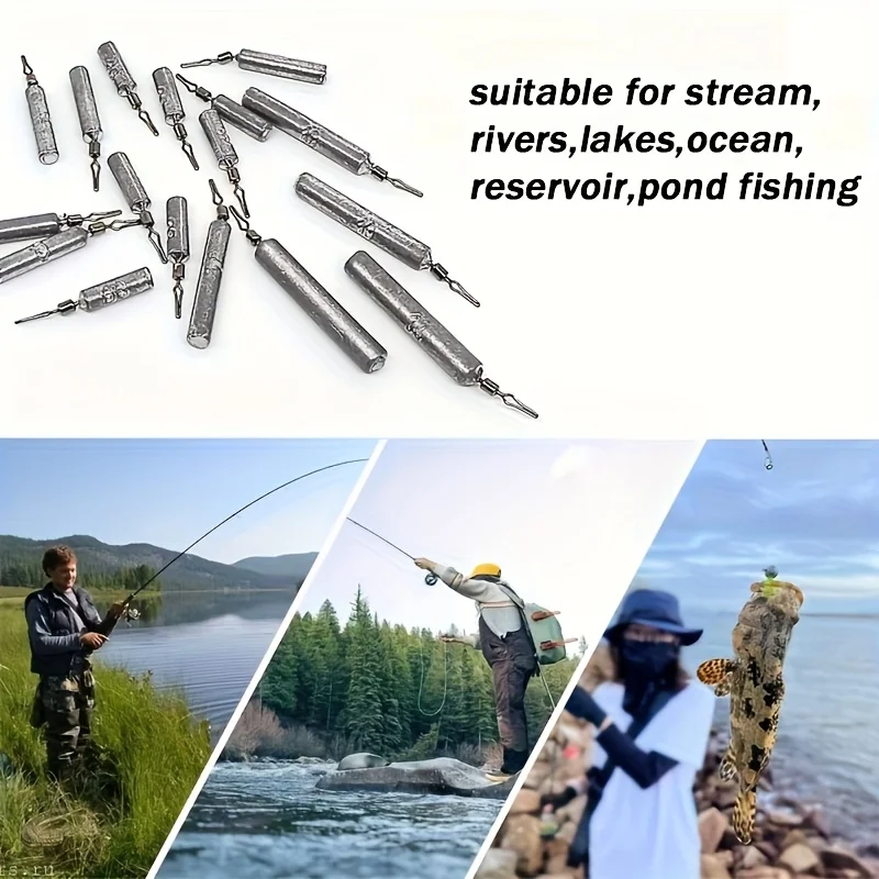 10 Stück 360 ° Rotierende Drop Shot Angel-Sinker, 3,5–20 g, zylindrisches Bleigewicht, verwirrungsfreies Design für Bass Finesse Angelgerät – Detail 5