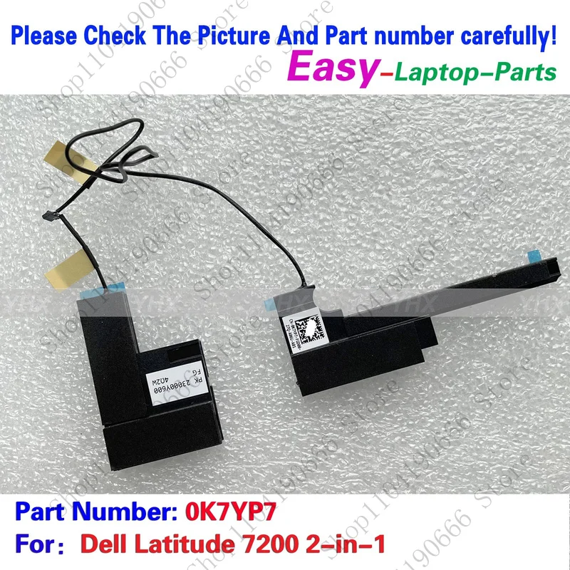 

bd New For Dell Latitude 7200 2-in-1 SPEAKER R+L 0K7YP7.