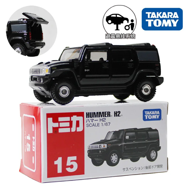 TAKARA TOMY simulação liga modelo de carro menino carro de brinquedo no. 15 modelo off-road Hummer H2, brinquedo para meninos, presente de feriado para crianças