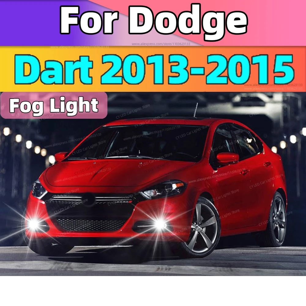 

2pcs 6000K LED Front Fog Lamp Canbus 20000LM Car Fog Light Blub For Dodge Dart 2013 2014 2015 Auto Accessories