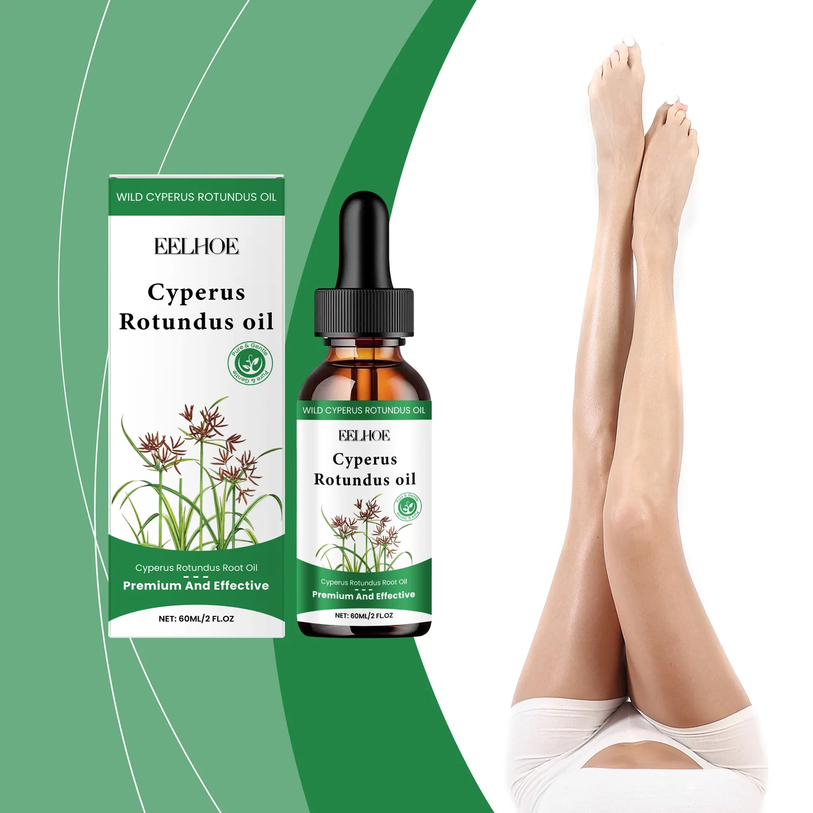 Cyperus Rotundus Essential Oil Moisturizing Smooth Inhibit Hair Growth Natural Ingredient Non-irritating Hair Removal Care Serum