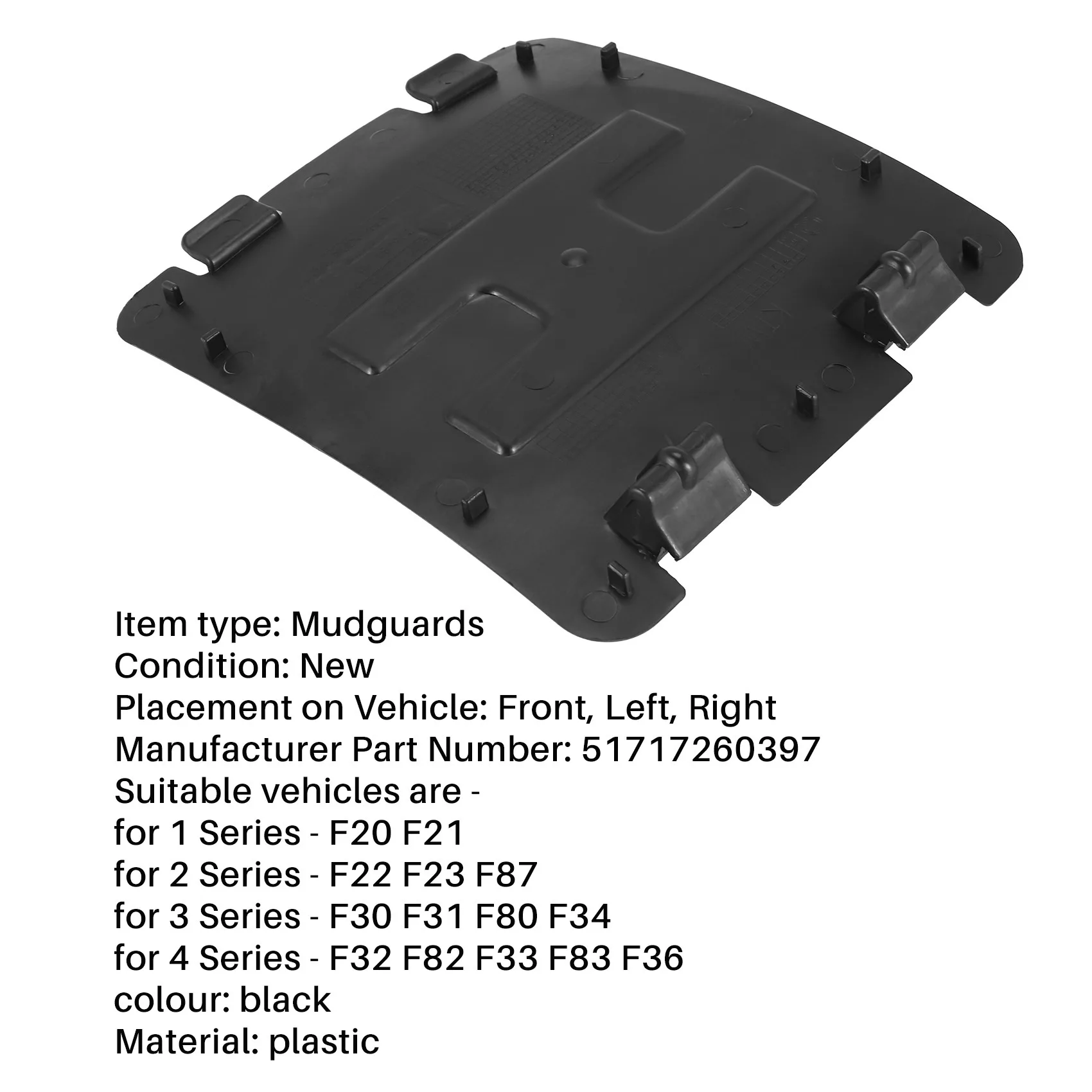

M93K-51717260397 Корпус колеса, подкладка арки, крышка, замена лампы, клапан для BMW F22 F23 F32 F33