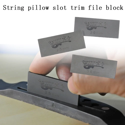 Bloque de archivo de molienda de almohada de guitarra, almohada de cuerda, archivo ranurado, herramientas de reparación de bloques de archivo de sierra cuadrada