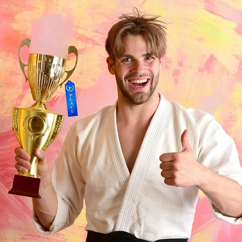 アルミニウムとゴールドのアルミニウムプリントリボン,アクティビティカード,コンペティション,第1位の賞,スポーツイベント