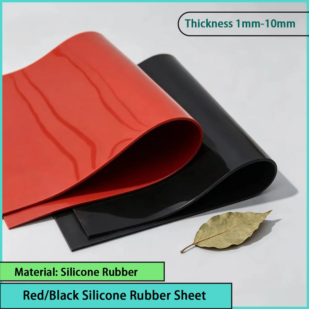 1mm-10mm thick red/black silicone rubber sheet for mechanical sealing, electrical insulation, anti slip pads, etc