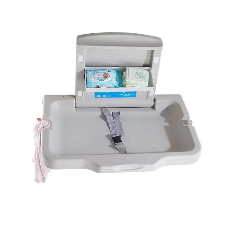 Wall mounted folding PE Baby Changing Table