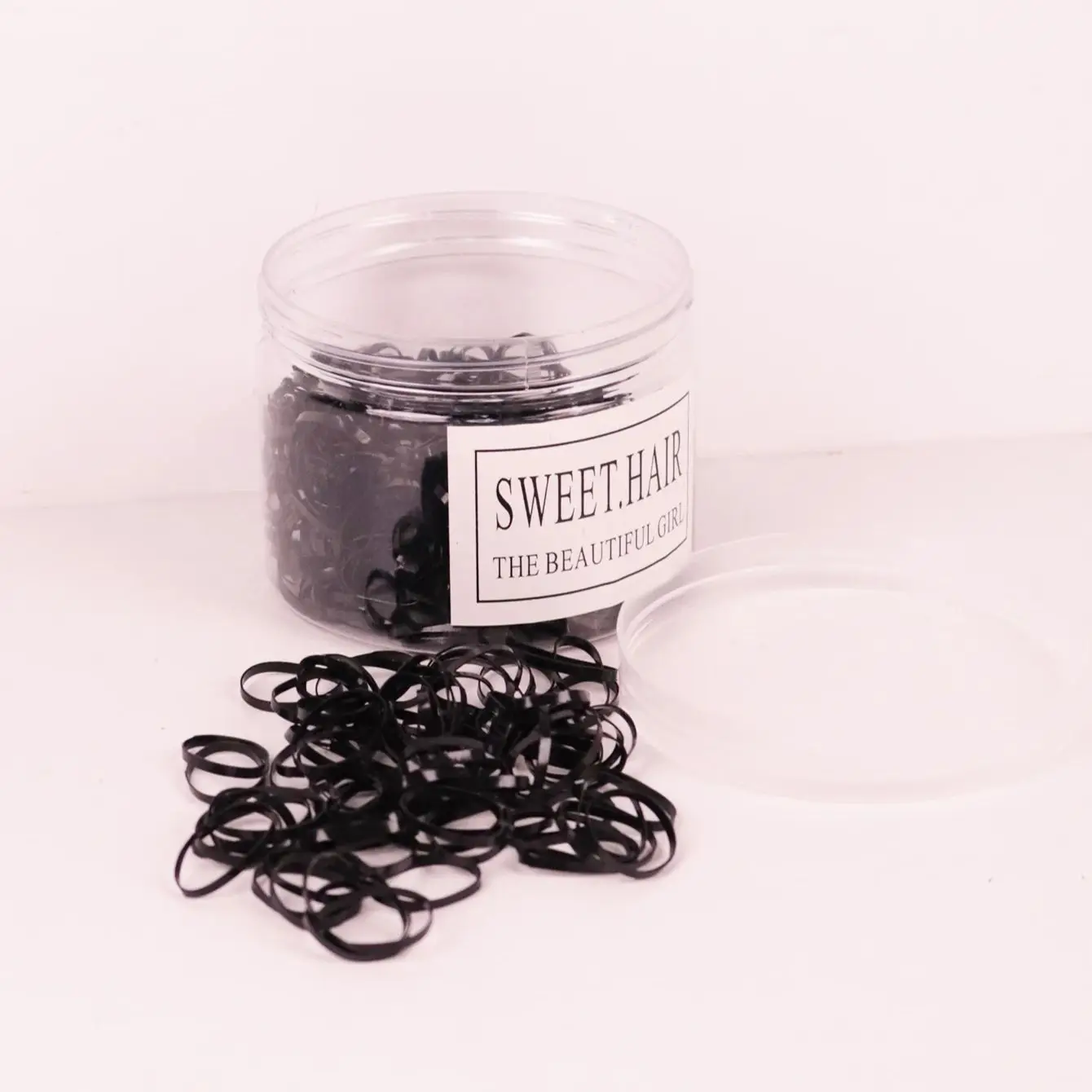 

500pcs boxed mini rubber bands, elastic headbands,and soft headbands, Women's hair styling tools Special for real hair wigs