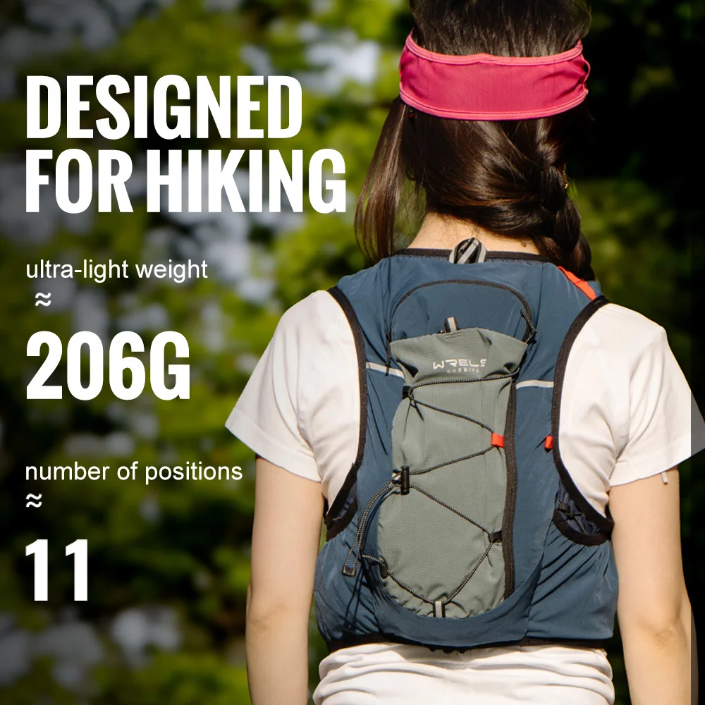 WRELS Running Vest Lightweight Hydration Vest Hiking Trail Marathon Race for Women and Men  Quick dry  Water-Resistant Vest Bag