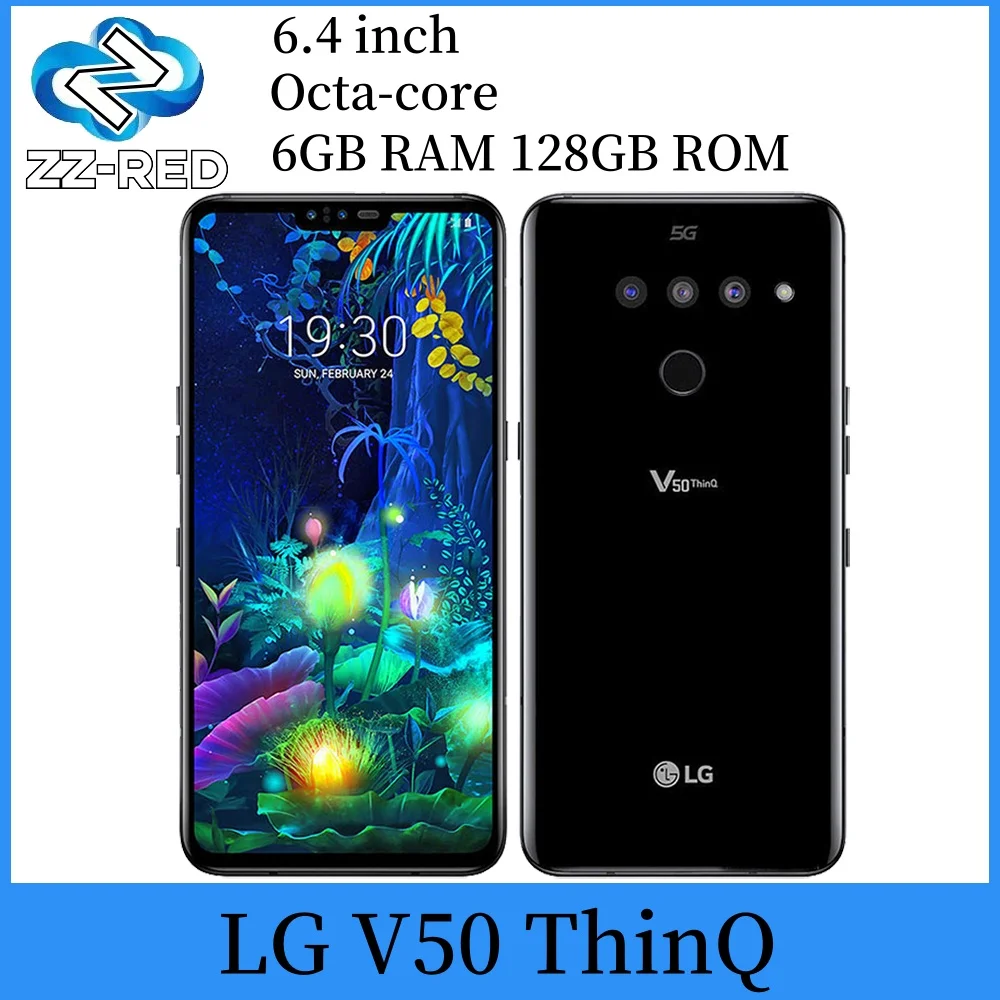 LG V50 ThinQ V450VM V500N Original Unlocked 5G Mobile Phone 6.4'' NFC 6GB + 128GB Octa Core 3 Rear Camera Android Smartphone