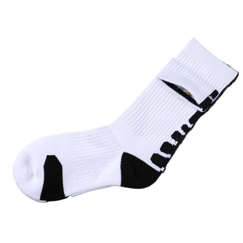 Basketball Socks Men's Sports Sock Long High Tube 80 Cotton Towel Bottom Elite Socks Hook Sweat-absorbing and Breathable