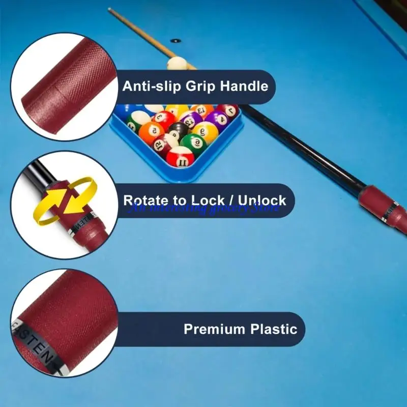 

652D Plastic Pool Cue Extender Lengthener Billiards Cue Butt End Extender Enduring