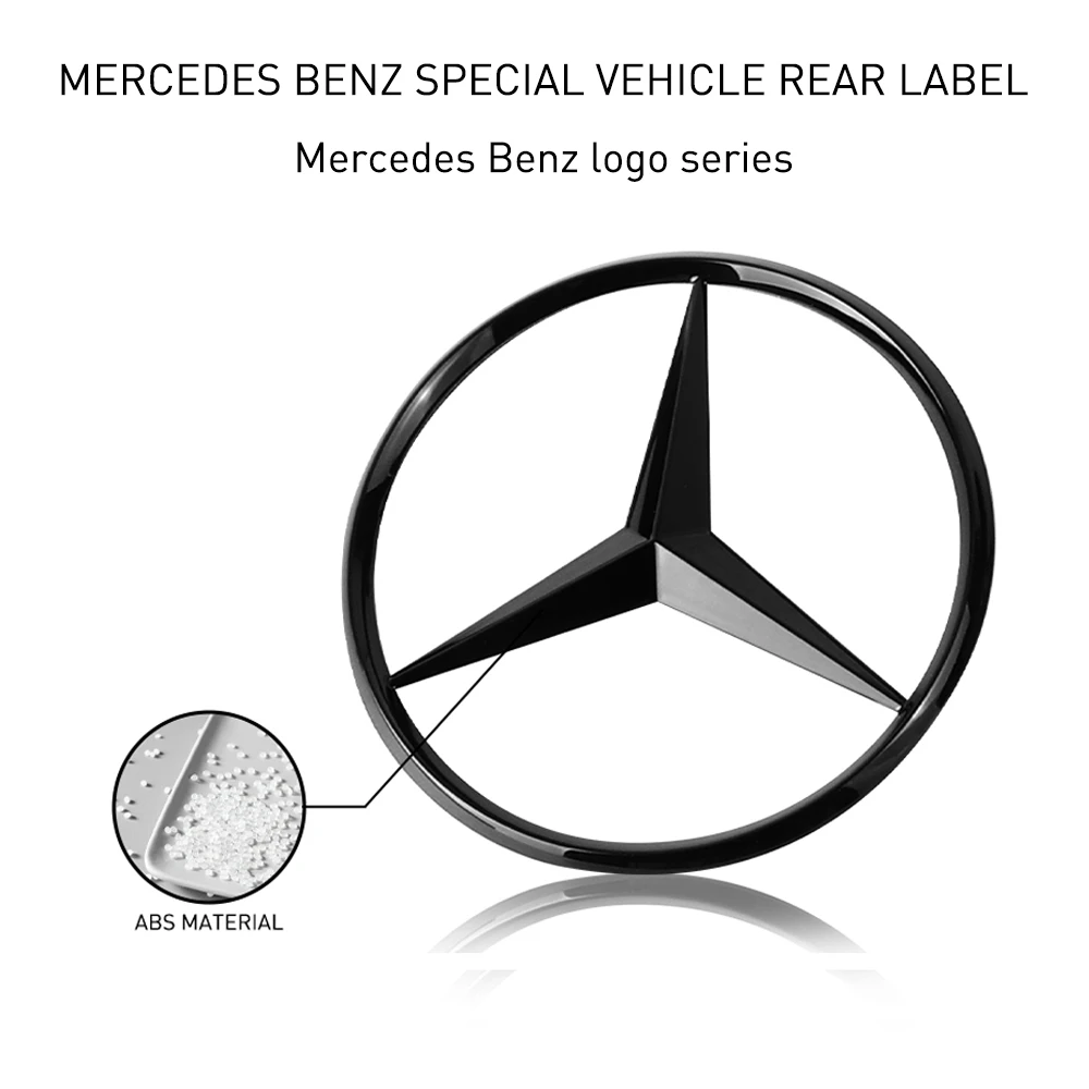 ABS Car Rear Trunk Emblem Sticker Mercedes Logo Badges Cover For Mercedes Benz A-class A180 A200 A250 A45 AMG W176 2013-2018