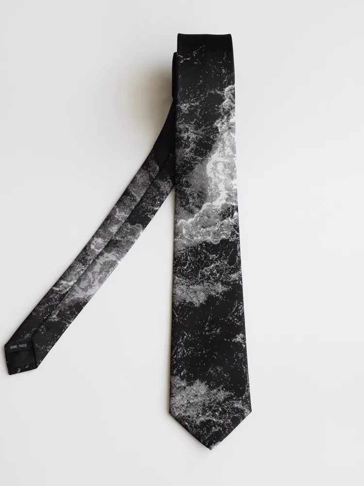 

High Quality Men Women Fashion Designer Vintage Black Jacquard Ties For Shirt Boy Girls Performance Necktie Tie TB434