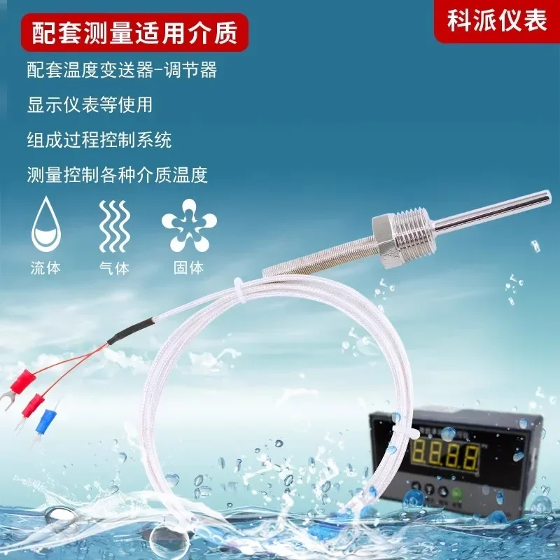 WZP-291 Thermistor Pt100 Temperature Sensor Two wire/Three wire 4-point Thread Fixed Thermistor Probe