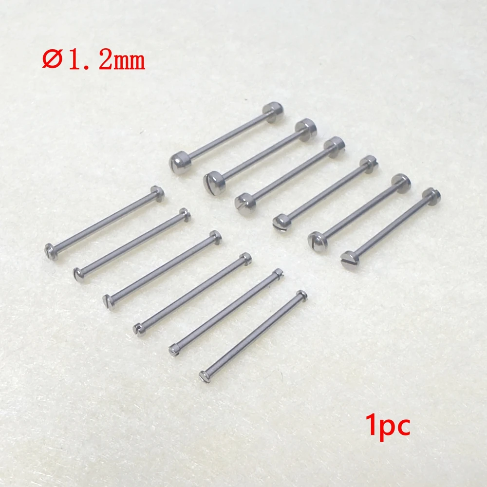 Watch accessory diameter 1.2 steel screw watch strap repair connection fixation small head bolt rod multiple sizes steel color