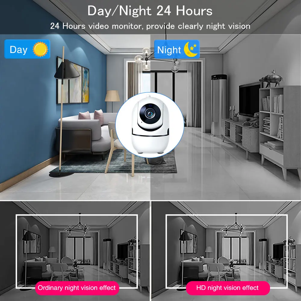 WiFi 5G IP Camera Auto Tracking Video Surveillance Cameras Mini Camera 4MP  360 Baby Monitor Cctv Camera Smart Home Wireless