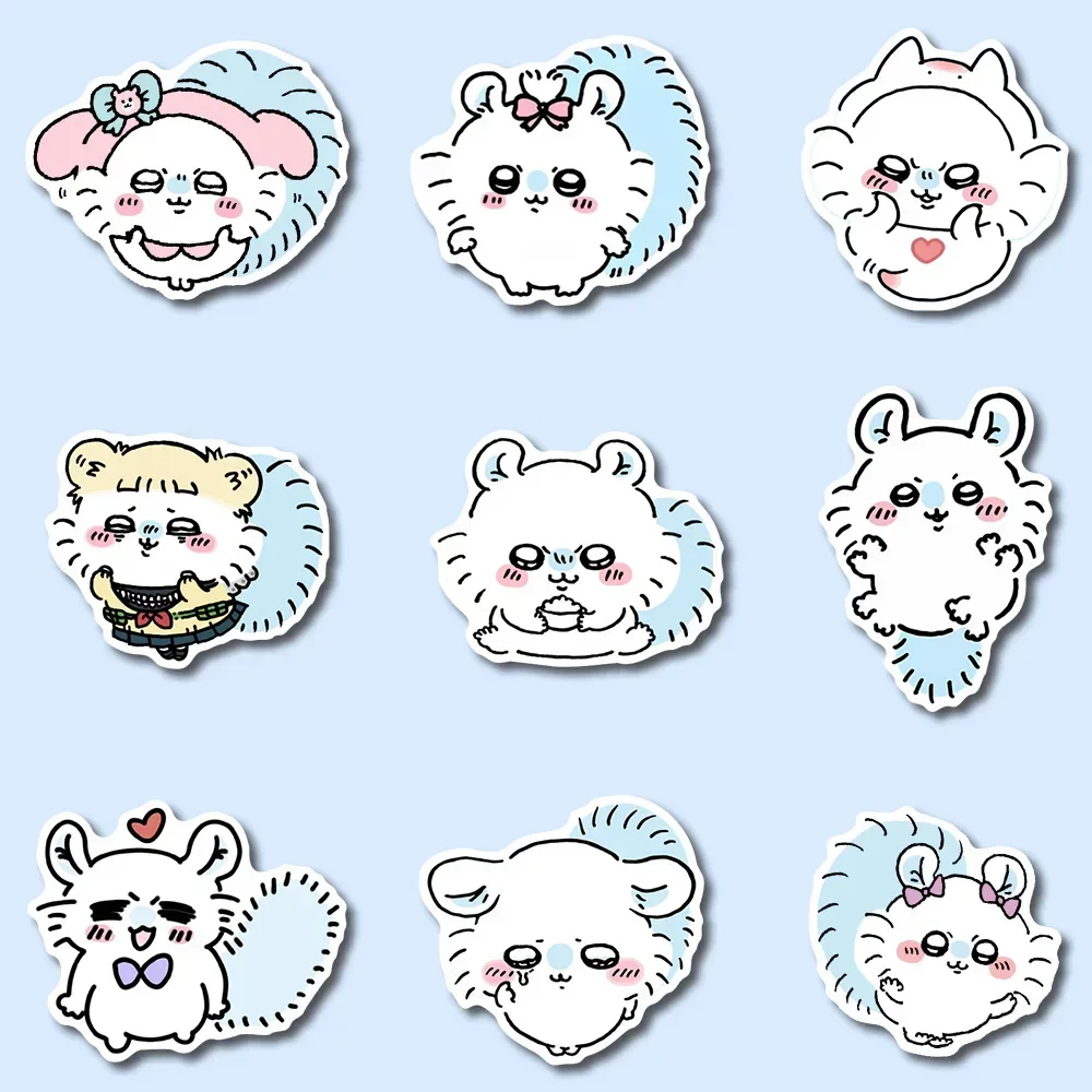 54 قطعة من ملصقات تشيكاوا اليابانية الجديدة اللطيفة واللطيفة من Momonga، حافظة هاتف محمول كرتونية، ملصق كوب ماء آيباد مقاوم للماء