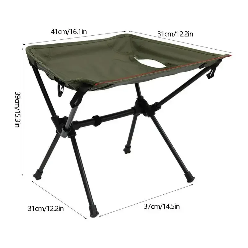 Folding Stool Camping Chair Stable Portable Stool Retractable Hiking Chair Outdoor Backpacking Stool For Outdoor BBQ Fishing