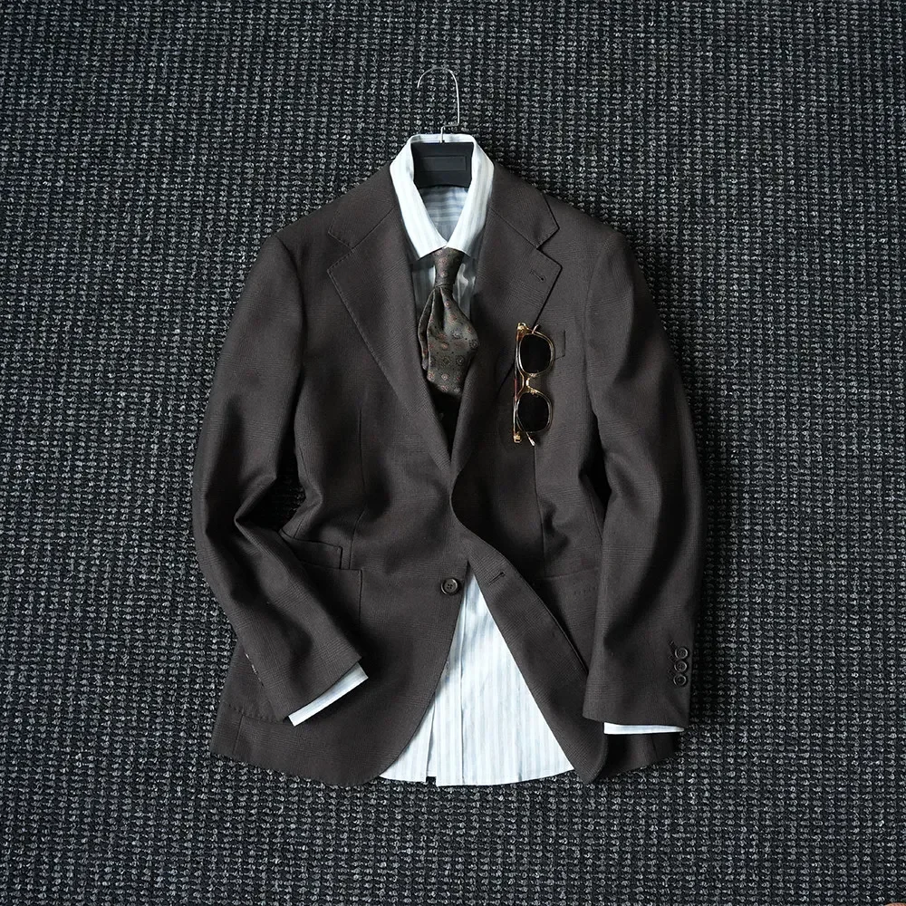 Worsted wool prince suit men's gentleman's commuter gentleman suit