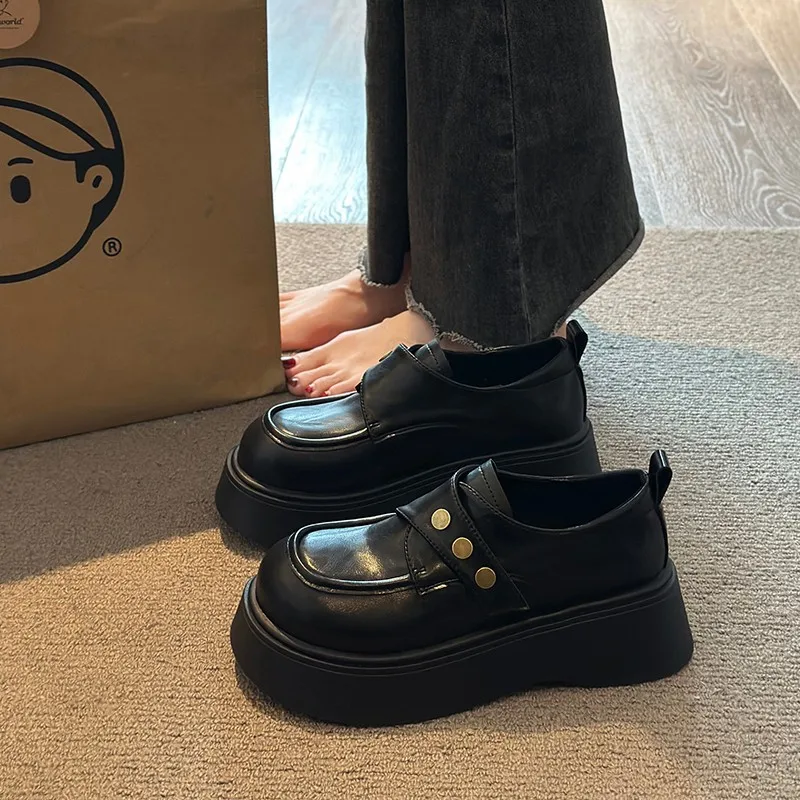 

Women Thick Sole Single Shoes Platform Sandals Summer 2025 Brand New Comfort Soft Leather Shoes Casual Walking