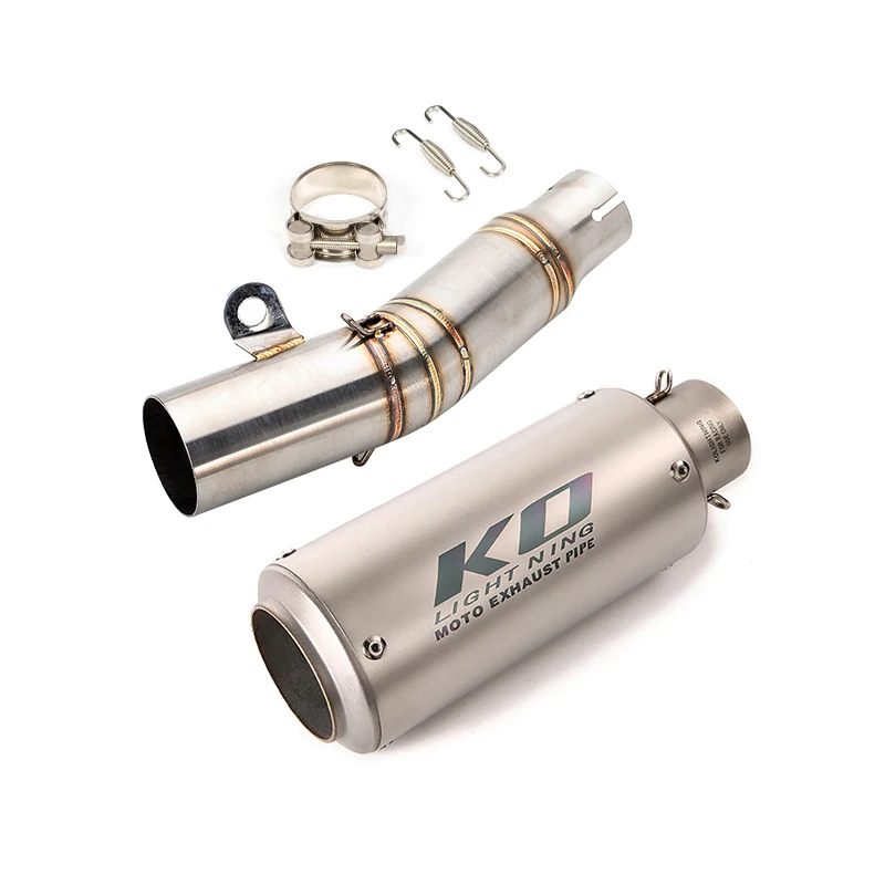 

For Yamaha YZFR6 2006-2023 Motorcycle Exhaust Muffler Mid Pipe Link Tube Stainless Steel With Removable DB Killer Slip On