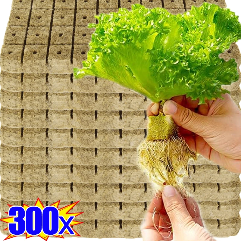 Stonewool Hydroponic Grow Media Cubes Plant Cubes Soilless Substrate Seed-ed Rock Wool Plug Seedling-Block Garden Supplies