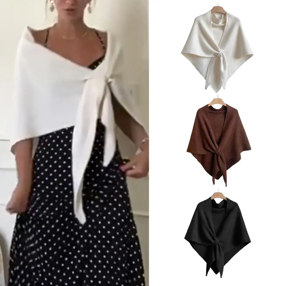 

Women Scarf Elegant Women's Knitted Shawl Wrap Cardigan Cape in Imitation Cashmere Wool Cashmere Blend Comfortable for Winter