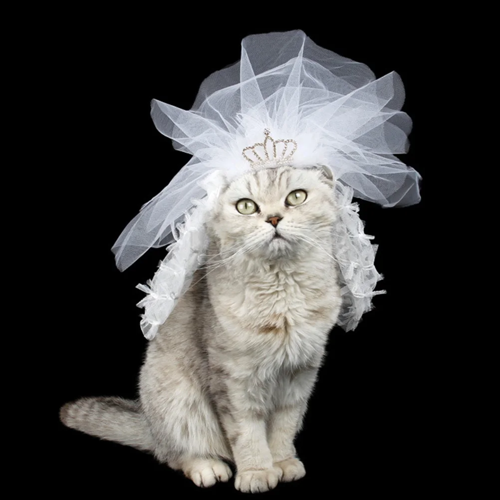 

Cat Wedding Dress Kitten Outfits Princess Pet Supplies Bridesmaid Lace Gown Premium Comfortable Dog Clothes for Cats Dogs