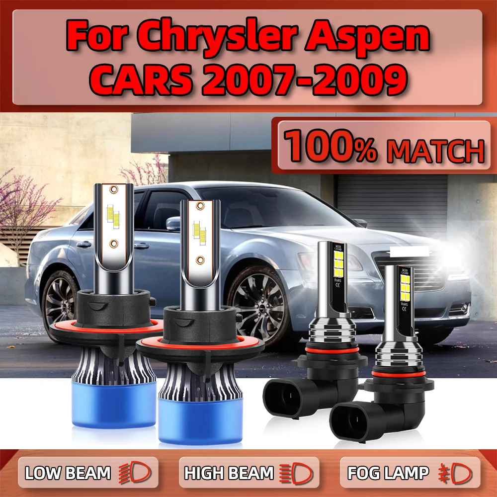 

Canbus LED Headlight Bulbs 240W 40000LM Car Headlamps 12V Turbo Auto Fog Lamps 6000K For Chrysler Aspen CARS 2007 2008 2009