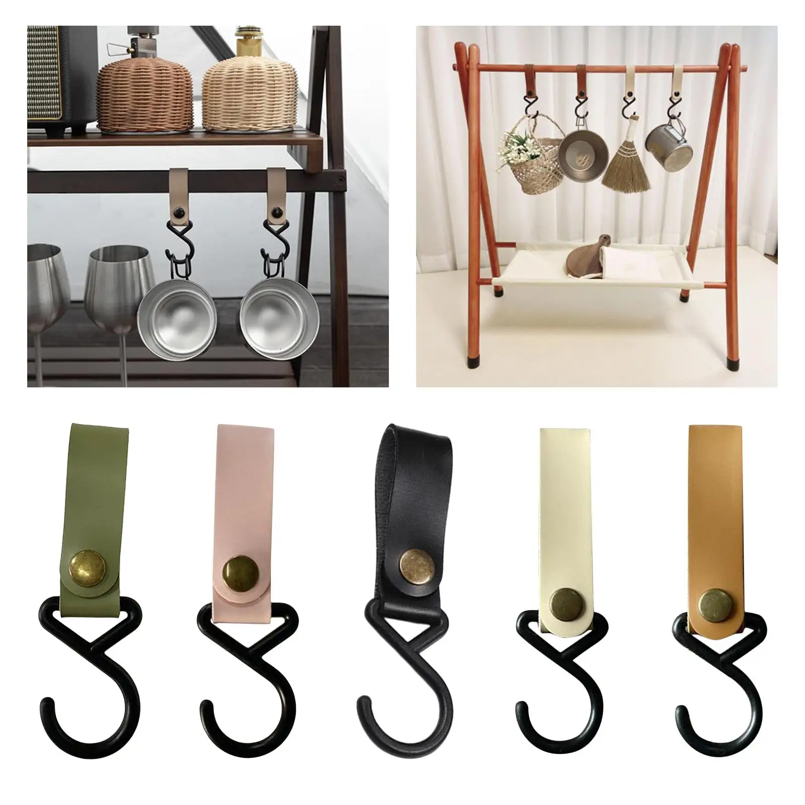 

Durable Hanging Strap Hook Hanger Baby S-Hooks Travel Pan Holder Car Hook