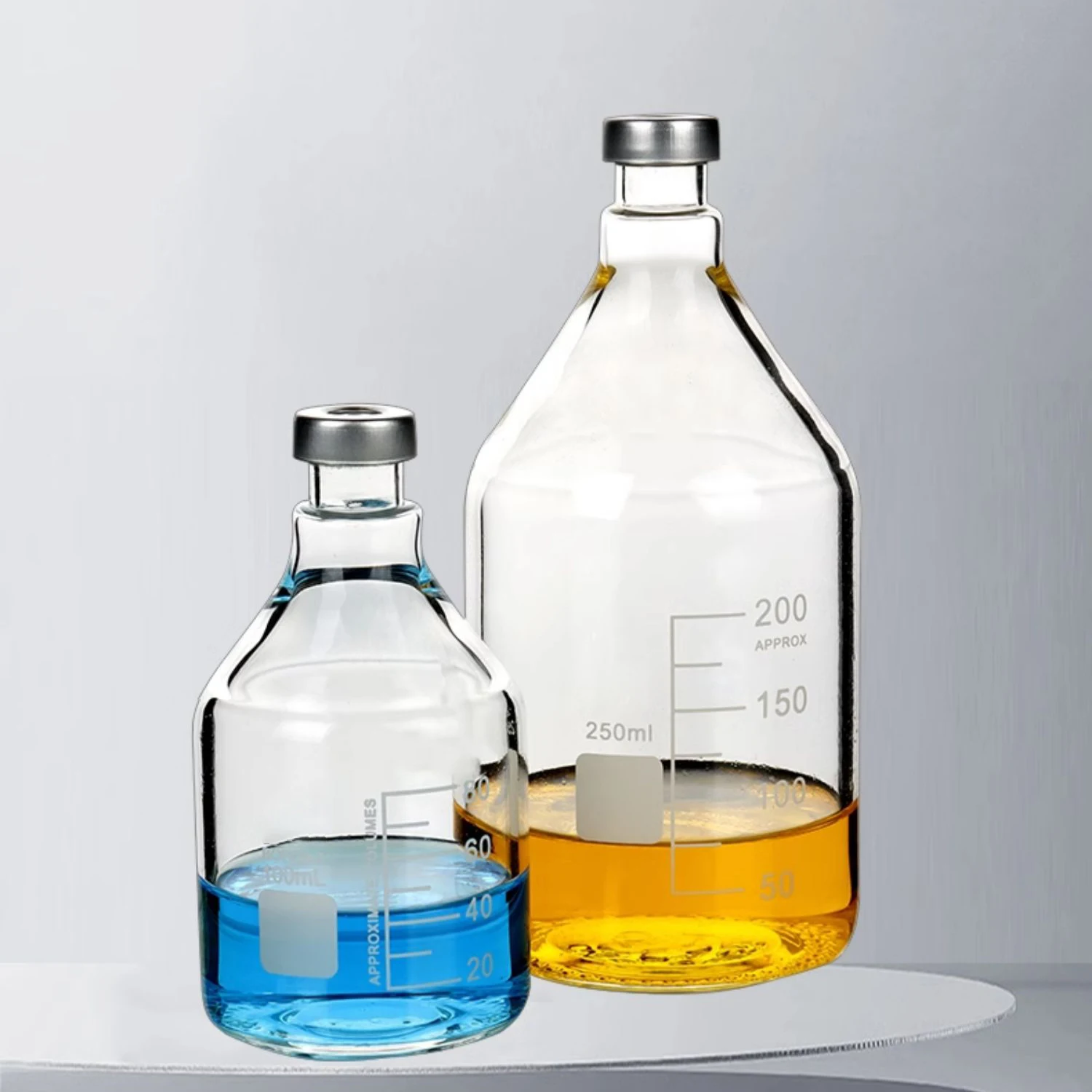

Glass anaerobic bottle, jaw bottle, serum fermentation reaction glass bottle, transparent brown sealed culture bottle 10~1000ml