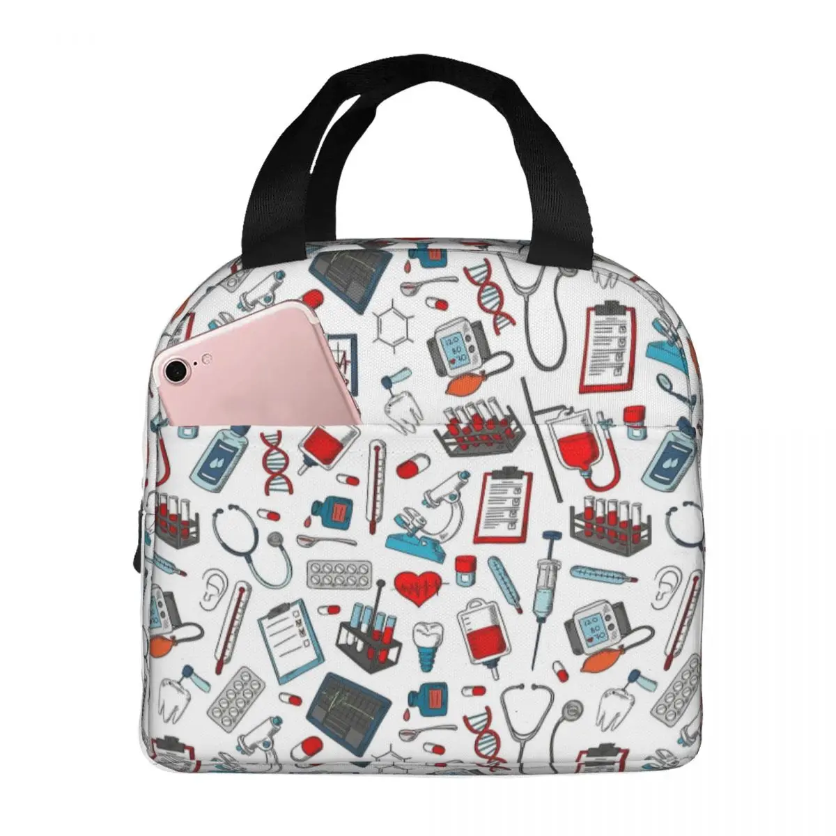 

Инструменты для медсестры, изолированная сумка для обеда с героями мультфильмов, сумка-холодильник, контейнер для обеда, портативная сумка-тоут, ланч-бокс для мужчин и женщин, рабочий пикник