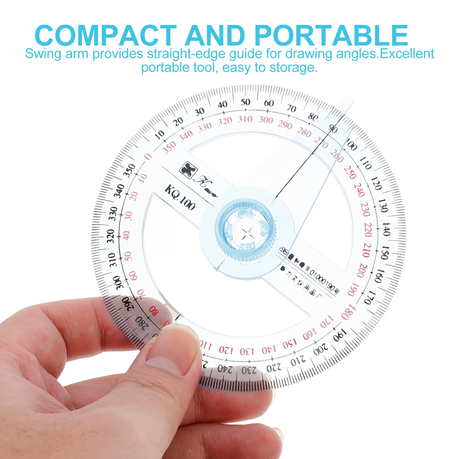 2 Pcs busur derajat Digital lingkaran Goniasmometer 360 derajat Template berputar busur derajat kantor mahasiswa