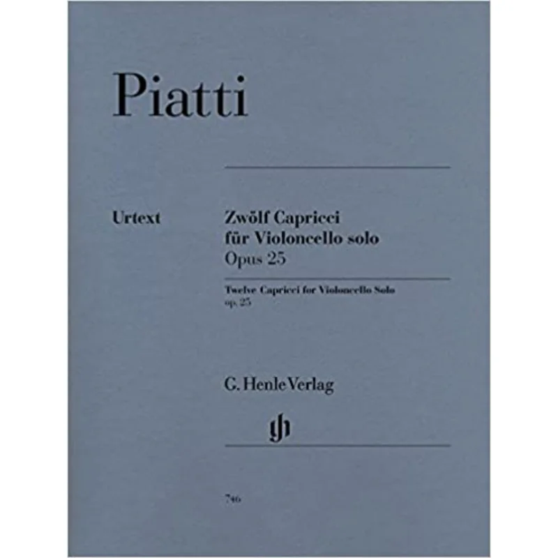 

HN746 Piatti 12 Capricci Op 25 F Vc Solo ALFREDO PIATTI G Henle Verlag 9790201807461 Книга