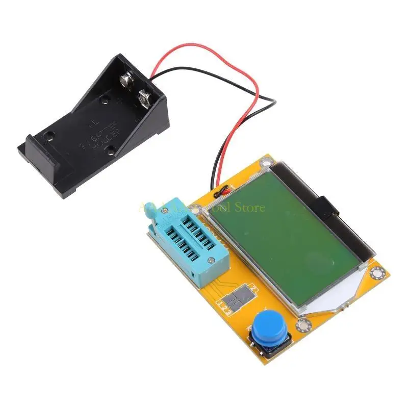 A2BE 1 Pc Professional 9V LCD Digital Transistor Tester LCR-T4 Meter 12864 Backlight Capacitance