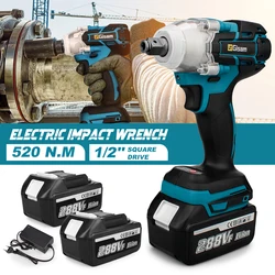 Brushless Chave de Impacto Elétrica, Chave Sem Fio, 1,2 