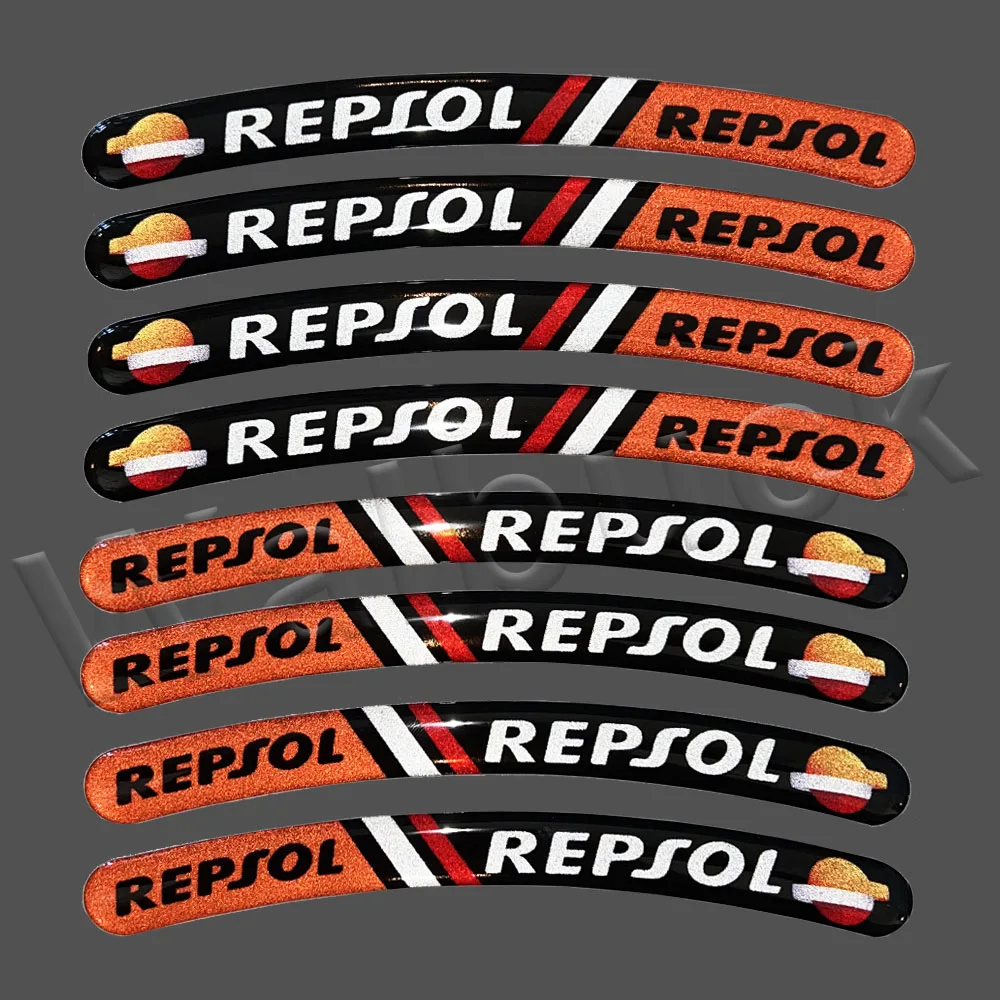 For Repsol CBR600RR CBR1000RR CBR900 CBR929 CBR954 CBR250 3D Motorcycle Wheel Sticker Rim Stripe Accessories Decal